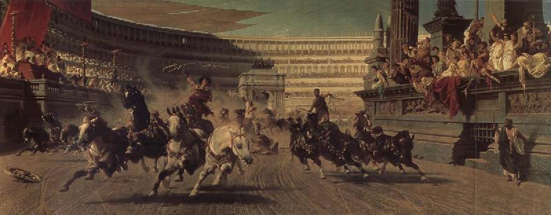 Alexander von Wagner Romisches vehicle race china oil painting image